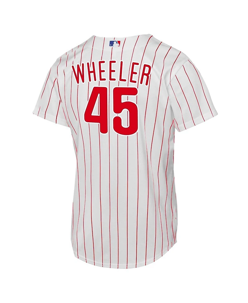 Nike Big Boys and Girls Zack Wheeler White Philadelphia Phillies Home Replica Player Jersey