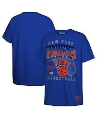 Mitchell & Ness Big Boys and Girls Blue New York Knicks 2025 Nba Playoffs Retro Monumental T-Shirt