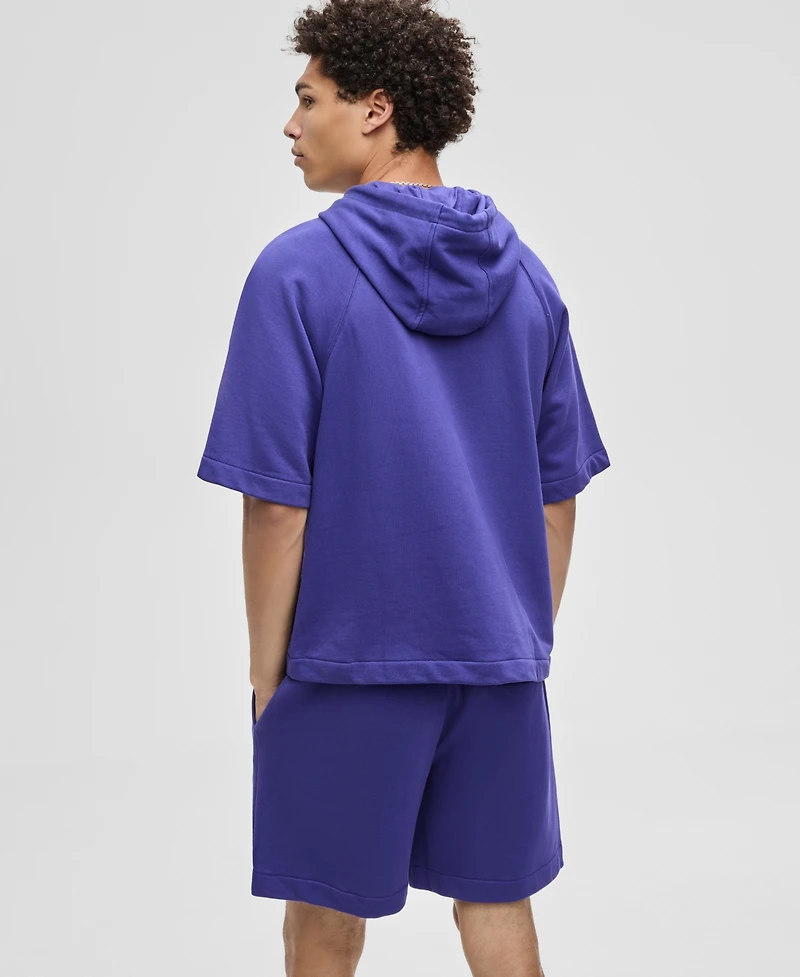 Mode of One Men's Relaxed-Fit Short-Sleeve Hoodie, Macy's Exclusive