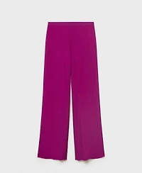 Mango Women's Flowy Straight-Fit Pants