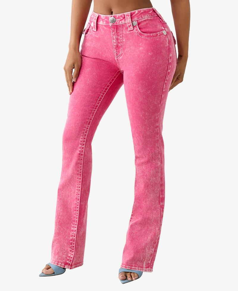True Religion Women's Becca Big T Bootcut Flap Jeans