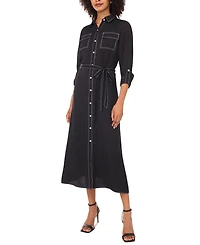 Vince Camuto Women's Contrast-Stitching Shirtdress