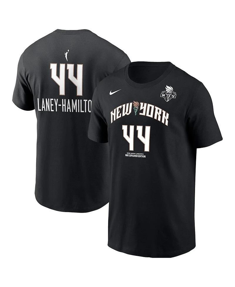 Nike Men's Betnijah Laney-Hamilton Black New York Liberty Explorer Edition Name Number T-Shirt