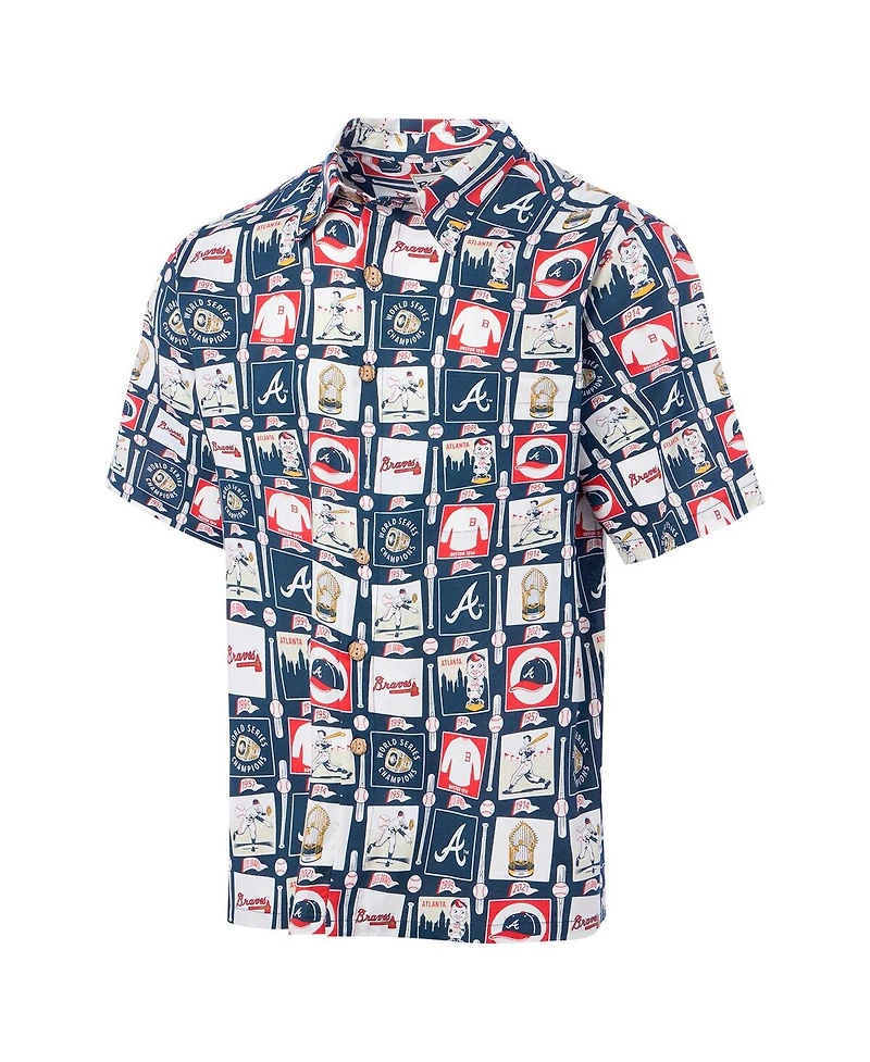 Reyn Spooner Men's Navy Atlanta Braves Champions Scenic Button-Up Shirt