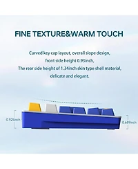 Thunderobot K104 Wired Mechanical Keyboard, Full-Size 104-Key Layout, Perfect for Work and Gaming Hot-Swappable Sockets, Customizable Rgb Backlighting