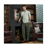Campus Sutra Men's Sage Green Seamless Solid Polo T-Shirt
