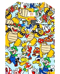 OppoSuits Men's Hawaiian Shirt - Short Sleeve Sonic Retro Multicolor