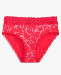 State of Day Women's Cotton Blend Lace-Trim Hipster Underwear, Created for Macy's