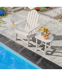 2-Pieces Adirondack Outdoor Side Table for Patio and Garden