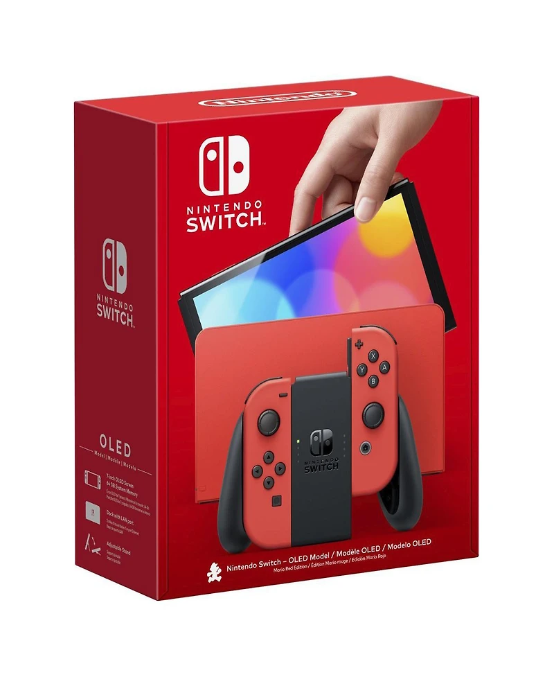 Nintendo Switch Oled Mario Red Edition with Mario & Luigi: Brothership, Surge Accessory Gaming Kit