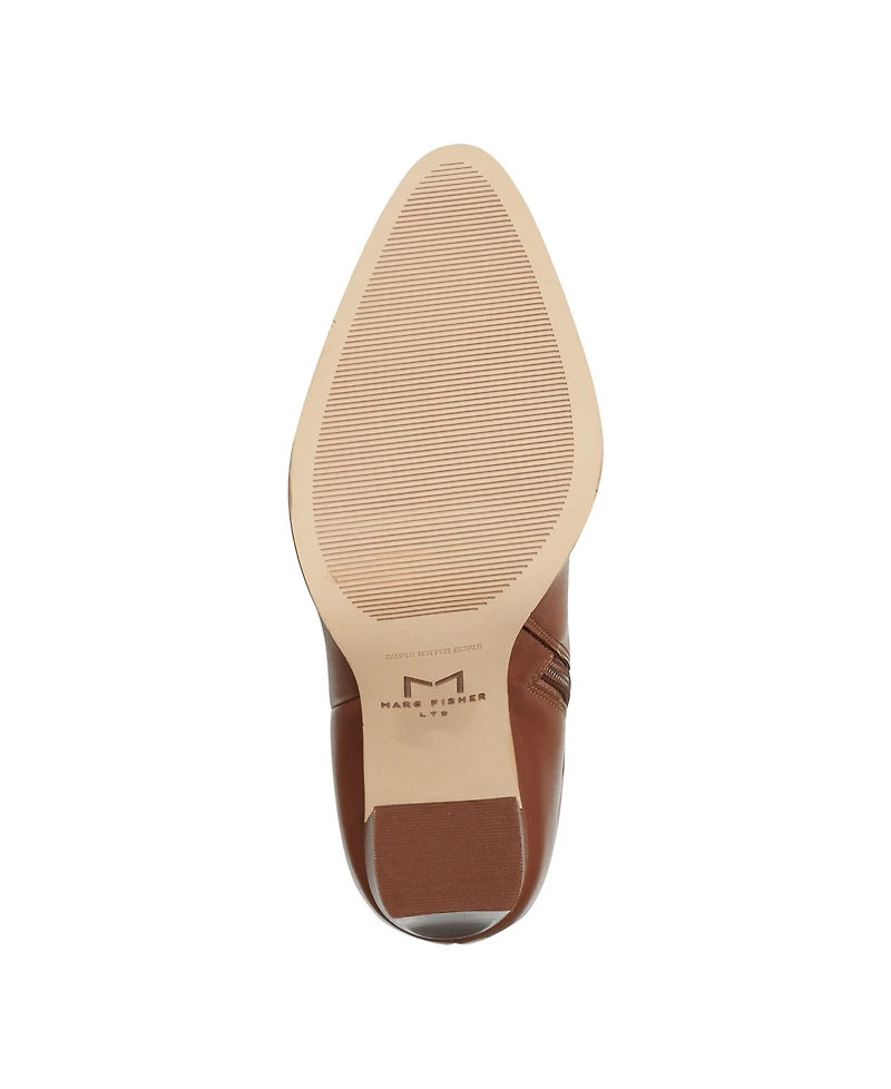 Marc Fisher Ltd Women's Lannie Wide Calf Block Heel Boots