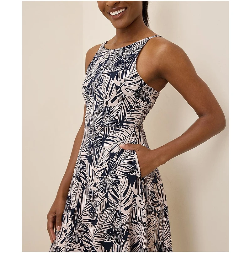 Pact Women's Organic Cotton Fit & Flare Twist Back Dress