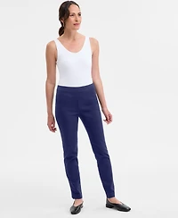 Jm Collection Women's Tummy-Control Cambridge Slim-Leg Pull-On Pants