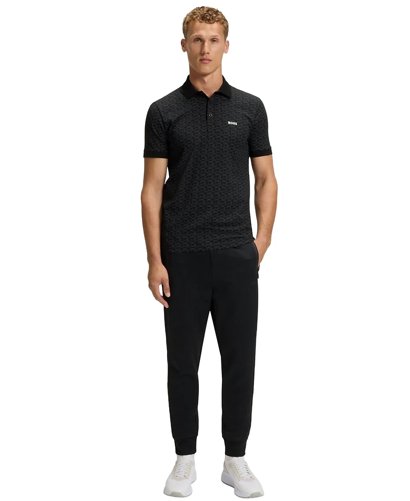 Boss by Hugo Men's Stretch Cotton Printed Paddy Polo Shirt