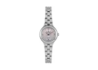 Peugeot Women 22mm Round Silver Self-Adjust Link Bracelet Watch