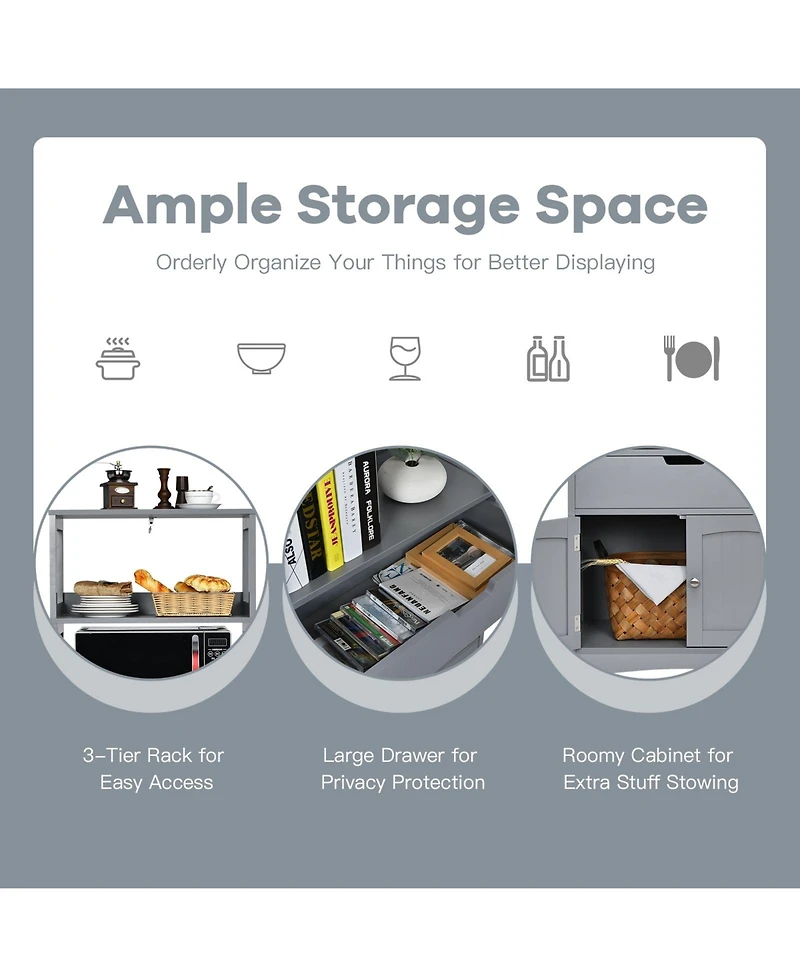 Bathroom Storage Cabinet with Drawer and Shelf Floor Cabinet
