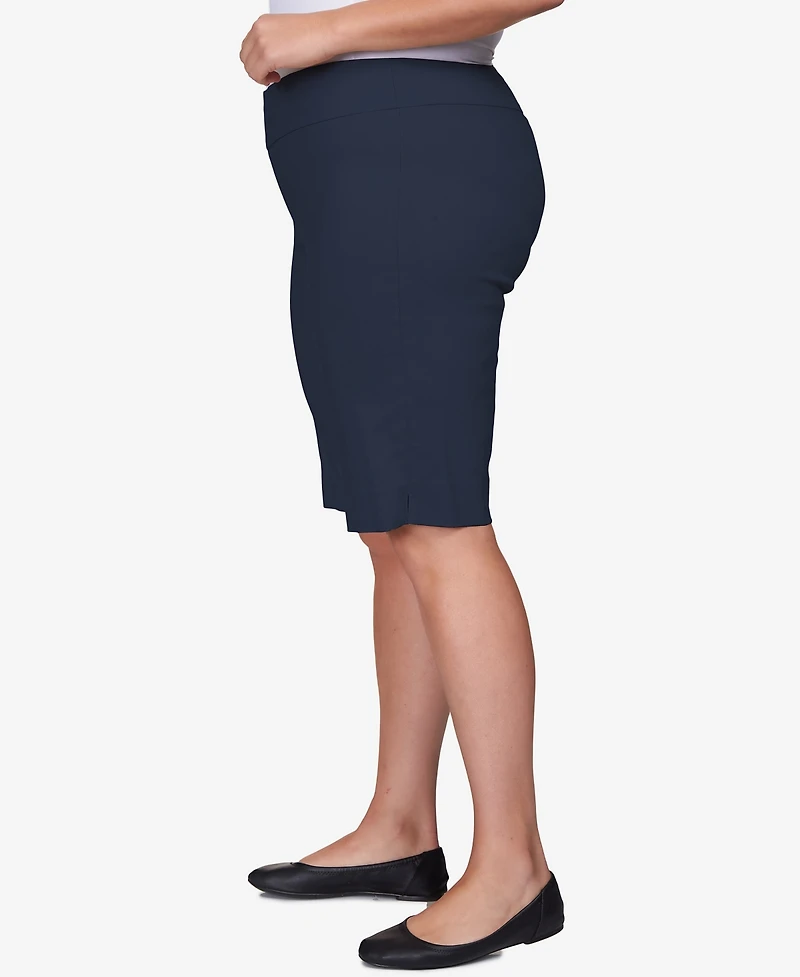 Ruby Rd. Plus Pull On Tech Bermuda Shorts