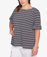 Ruby Rd. Plus Variegated Stripe Knit Top