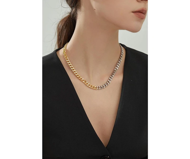 Mixed Metal Two-Tone Necklace