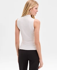 Anne Klein Women's Shirred Surplice-Neck Sleeveless Top