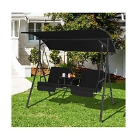Porch Swing Hammock Chair with Adjustable Canopy