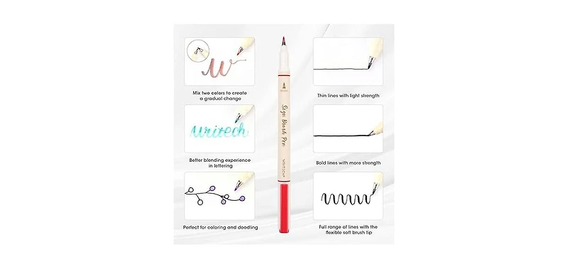 Writech Vibrant Sign Brush Set 12CT