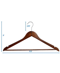 MegaChef 20 Piece Acacia Wood Swivel Hook Hanger Set Light Brown