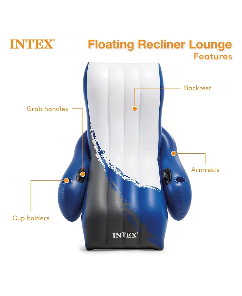 Intex 24' x 52" Ultra Xtr Frame Pool, 2 Floating Loungers and Mega Chill Cooler