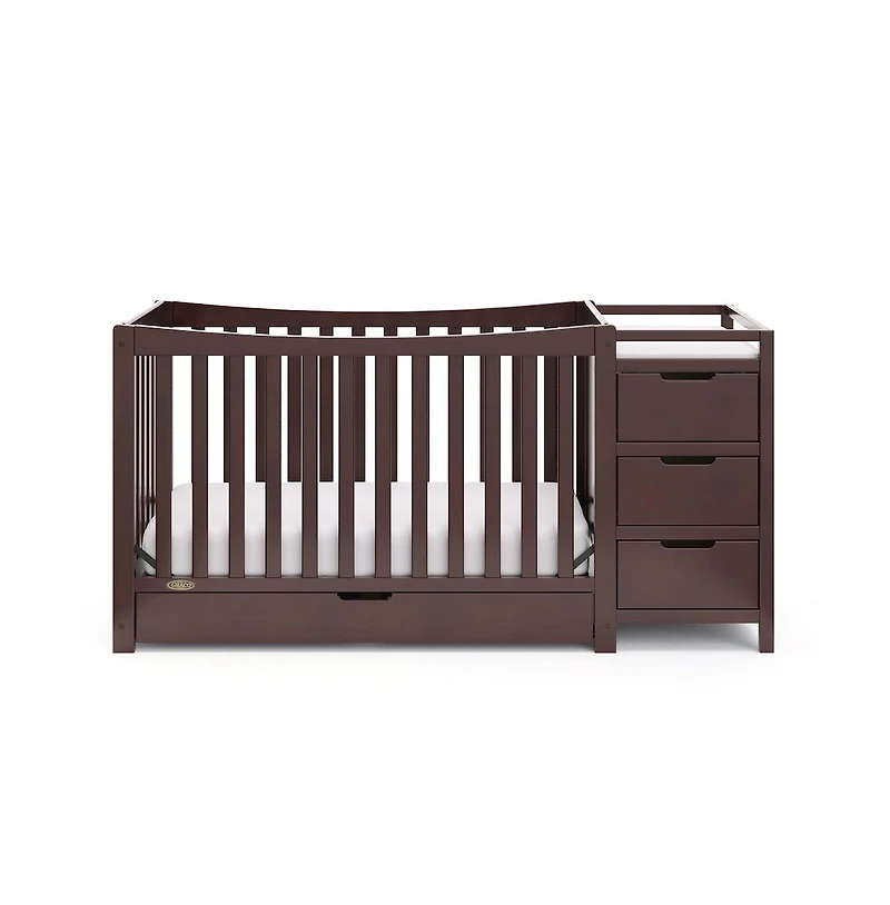 Graco Remi All-in-One Convertible Crib with Drawer and Changer (Espresso)