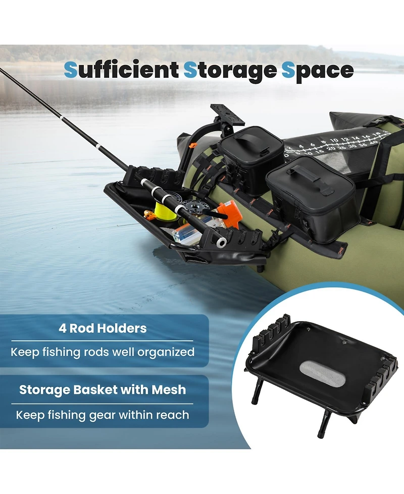 Hongge 360 Rotatable Fishing Boat Accessory Set of 2 with Mount Bracket