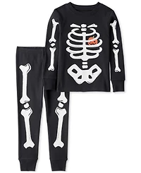 Carter's Baby Boys 2-Pc. Glow Skeleton Halloween Pajamas Set