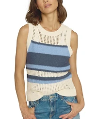 Central Park West Women's Textured Stripe Tank Top