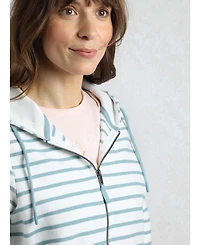 Weird Fish Women's Striped Full Zip Hoodie