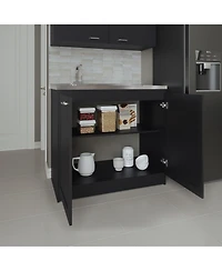 Bickleton Utility Sink Cabinet, 2 Doors, Shelves