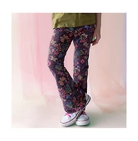 Mightly Toddler Girls Fair Trade Organic Cotton Flare Leggings Yoga Pant