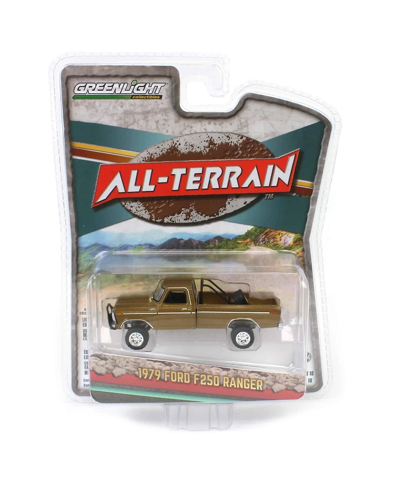 1/64 1979 F250 Ranger Lifted Rollbar Mounted Spare Gold All Terrain 16