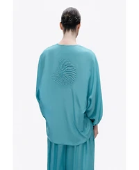 Nocturne Women's Beaded Embroidered Shirt