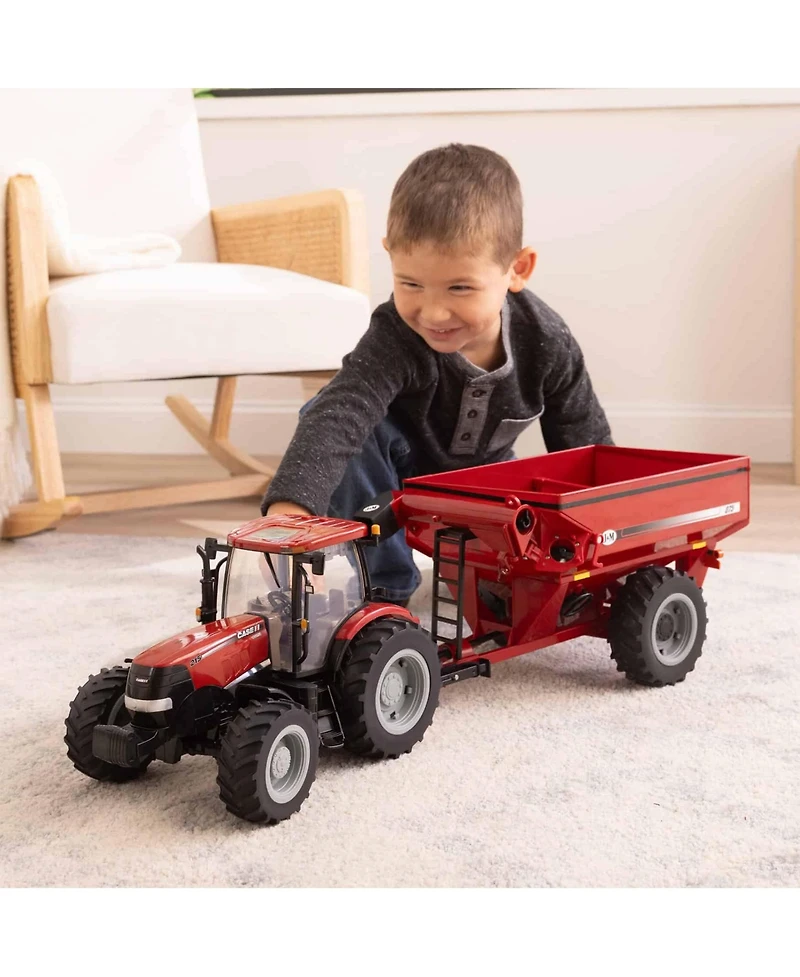 Ertl Big Farm 1/16 Case Ih Puma 215 Tractor with J&M Grain Cart Wagon