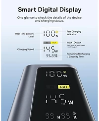 Baseus 145W Power Bank, 20,800mAh 4-Port Laptop Portable Charger (77Wh), Pd Fast Charging Battery Pack with Digital Display for MacBook, iPhone 16/15/