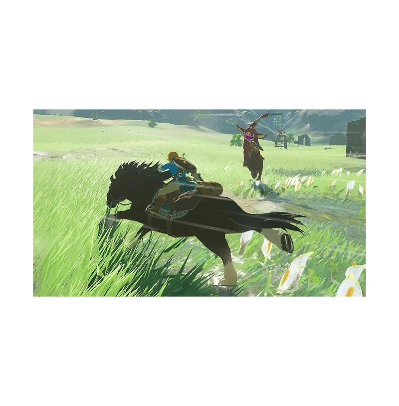 Nintendo Switch Neon Red & Blue Oled Console with Legend of Zelda Breath of the Wild, Nintendo $20 eShop Gift Card, MightySkins Console and Controller