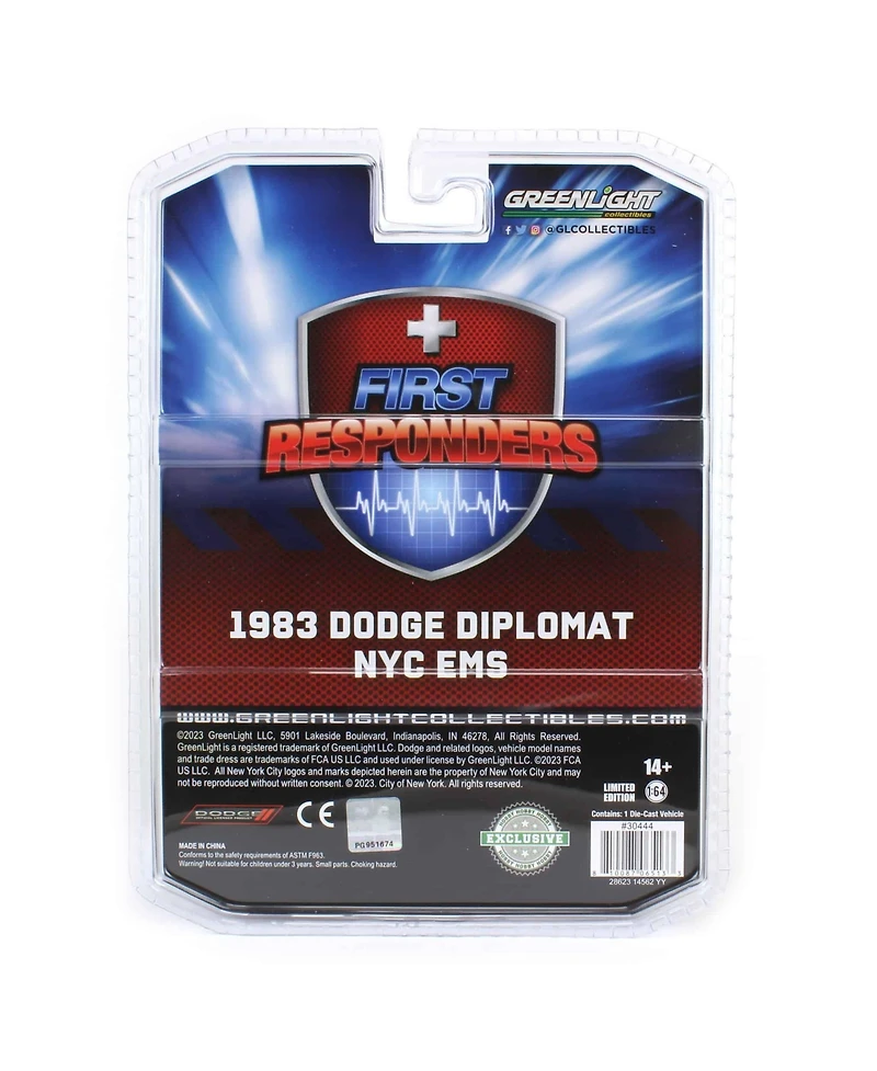 1/64 1983 Dodge Diplomat, Nyc Ems First Responders, Hobby Exclusive