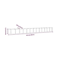 Garden Raised Bed Powder-coated Steel 201.6"x31.5"x14.2" Gray