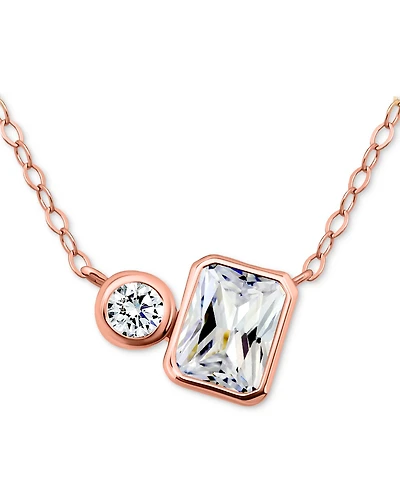 Giani Bernini Cubic Zirconia Collar Necklace, 16" + 2" extender, Exclusively at Macy's