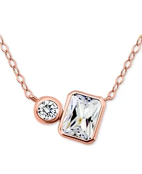 Giani Bernini Cubic Zirconia Collar Necklace, 16" + 2" extender, Exclusively at Macy's