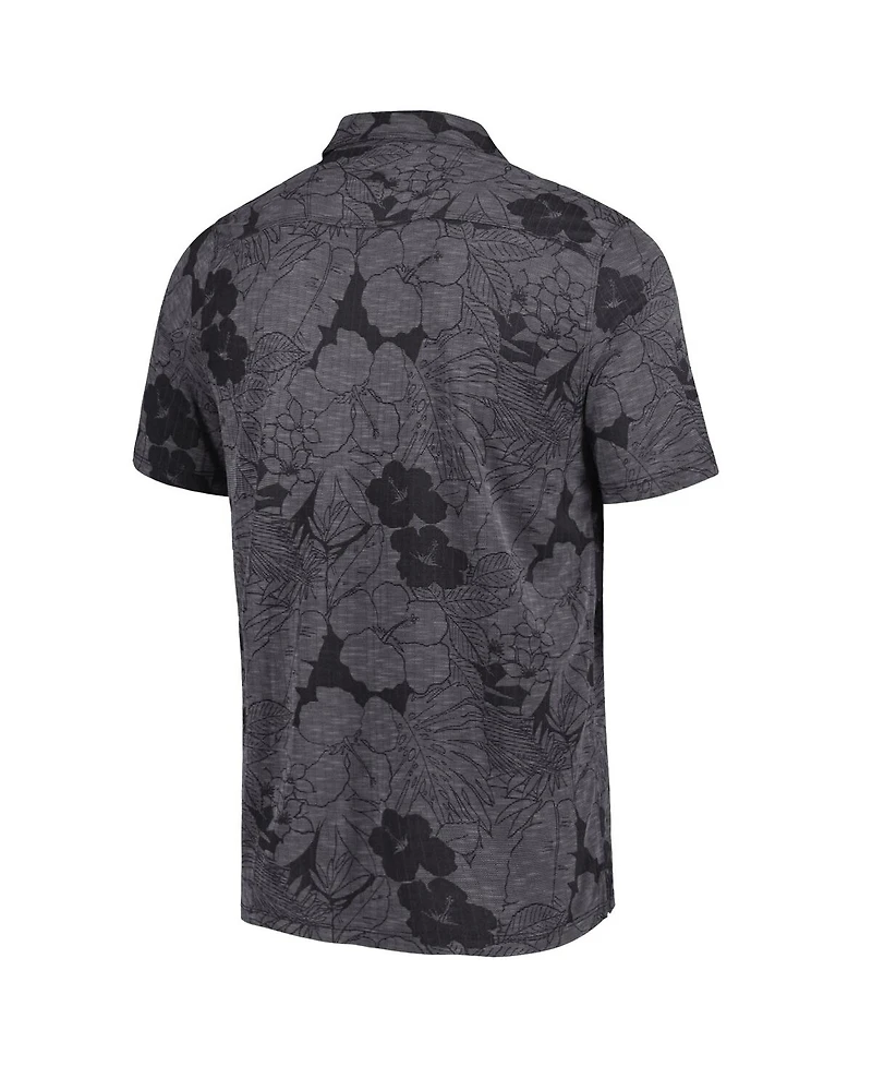 Tommy Bahama Men's Black Kansas Jayhawks Miramar Blooms Polo Shirt