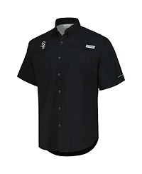 Columbia Men's Black Chicago White Sox Tamiami Omni-Shade Button-Down Shirt