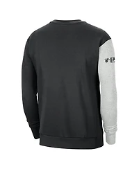Nike Men's Black/Heather Gray Miami Heat Courtside Versus Force Flight Pullover Sweatshirt