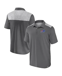 Fanatics Men's Heather Gray Buffalo Bills Long Shot Polo Shirt