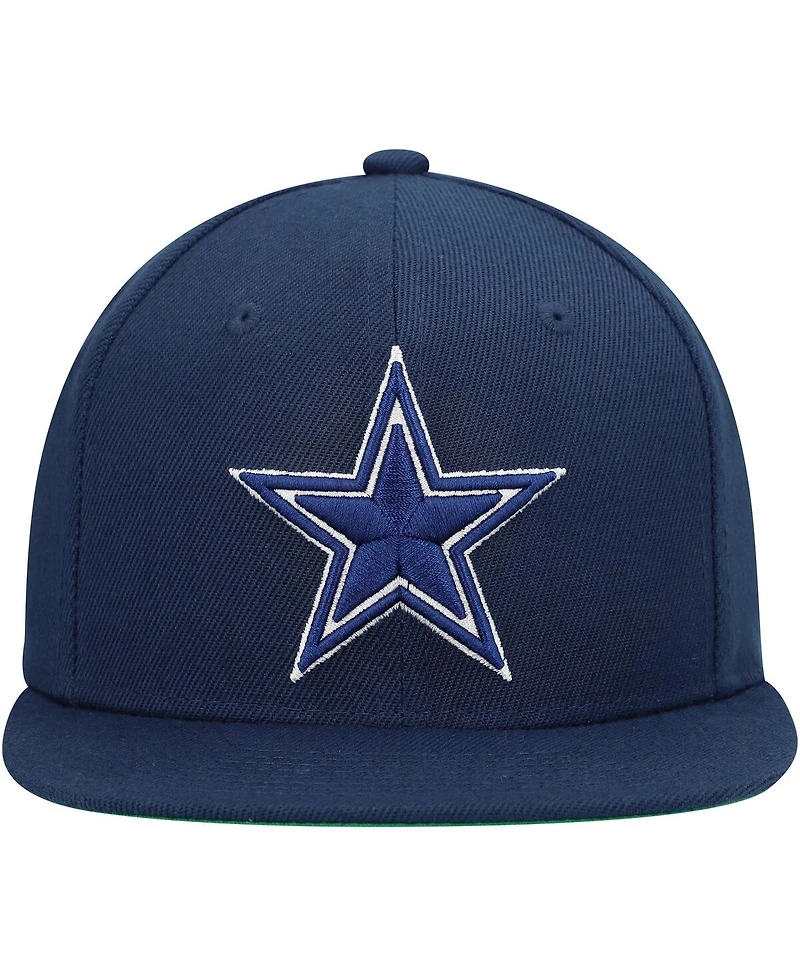 Mitchell & Ness Big Boys and Girls Navy Dallas Cowboys Team Ground Snapback Hat