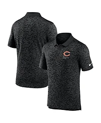 Nike Men's Black Chicago Bears Pique Fashion Performance Polo Shirt